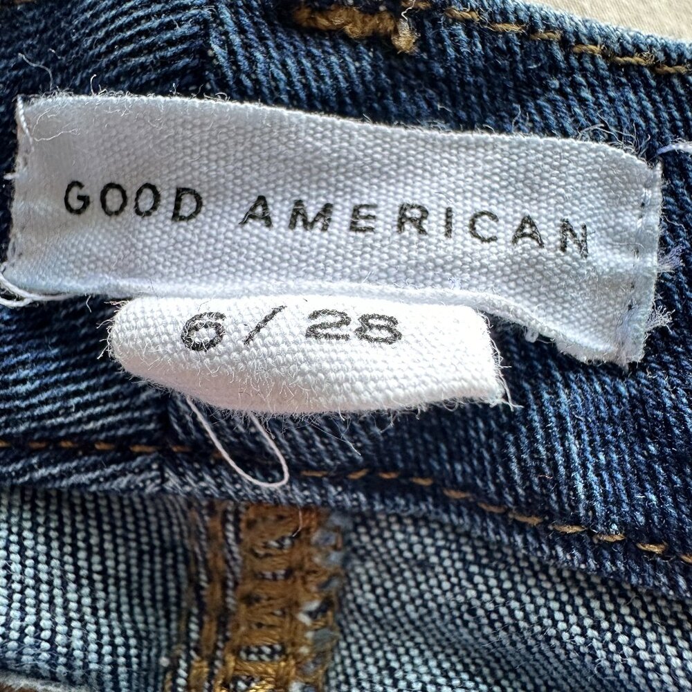 Good American dark denim skinny jeans size 6 / 28